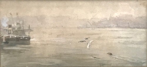 Aquarelle marine port - aquarelle, la