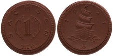 Allemagne - Saxe 1 MARQUE 1921 - Billet De Banque - Porcelaine