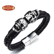 Bracelet homme double skull