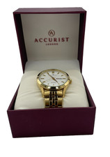 Accurist Gold Watch White Face