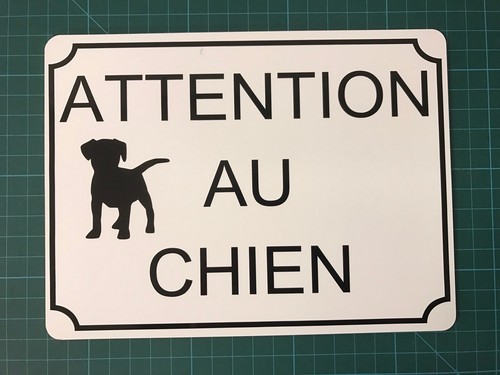 Panneau attention chien - panneau, au