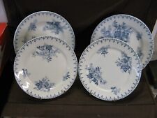 Lot 2 assiettes creuses  et 2 dessert faïences Sarreguemines décor Flore XIXe