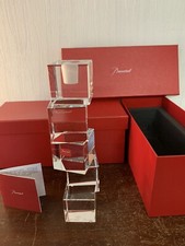 3 bougeoirs modèle cube Arik Lévy en cristal de Baccarat (prix à la pièce)