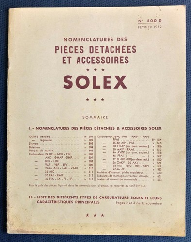 Carburateurs solex - carburateurs,