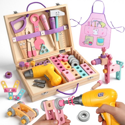 Boîte outils enfant jouet - à,
