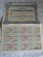 Vintage share certificate Stock Bonds action Carburateurs appareils Claudel 1925