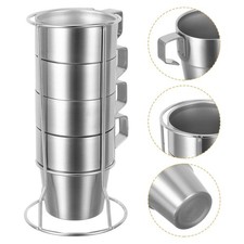  Coupe Anti-échelle À Double Couche Pour Enfants Tasses Café Avec Rack