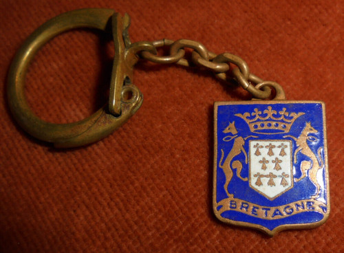 Porte clés émaillé laiton - émaillé, /