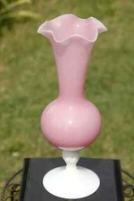 Grand vase opaline rose 60s vintage Large Opaline Vase MCM 36cm