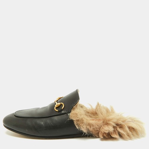 Mules noires fourrure et - mules,