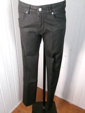 Pantalon coton noir enduit stretch slim Zapa  W28 36/38  taille médium