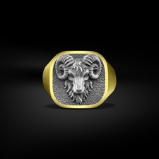 Bague chevalière homme ram - chevalière,