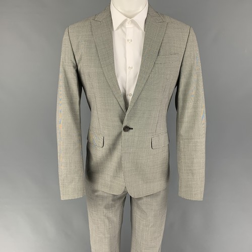 Costume laine noir blanc - costume, et