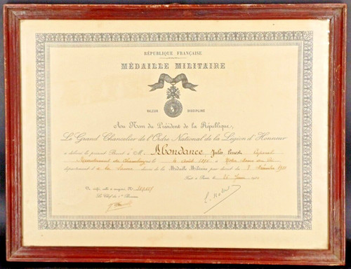 Diplome militaire ordre - militaire,