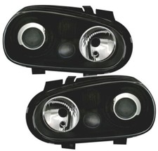 Ensemble De Phares En Noir