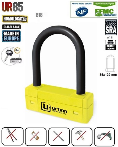 Antivol mini cadenas - u, moto