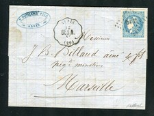 Rare lettre d'Alès pour