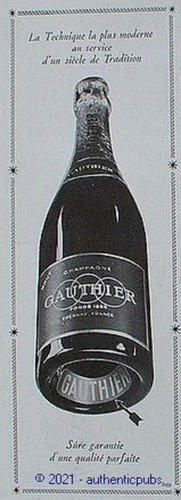 Publicite gauthier champagne - gauthier,