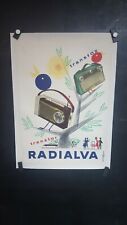 AFFICHE  RADIO TRANSISTORS RADIALVA  SYMPA   ANNEES 1960