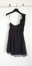 Robe MANGO noire en soie,  à