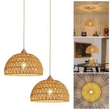 2Pack Rotin Lampe Suspendue