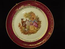 Assiette de décoration décor Fragonard en porcelaine de Limoges
