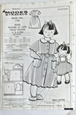 Patron NEUF MTX  Poupée/Fille signé JACADI  - ROBE BLOUSE/JUPE  4-6-8 ans -1993