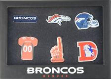 NFL Football Broncos 6 Pièces Pièce Insigne Broche Ensemble Avec Casque Logo