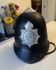 🔴 POLICE OFFICE Casque Jouet En Plastique Anglais Vintage