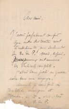 Musique Gustave Charpentier lettre autographe signée Fugère Riddez Vie du Poète