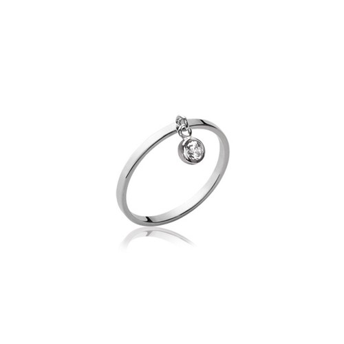 Bague pampille zirconium - bague,