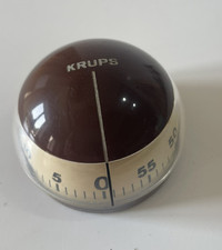 KRUPS MINUTEUR COMPTE MINUTES design 70 Vintage Marron Collection Deco Cuisine