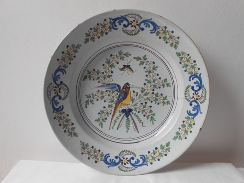 Ancien plat faience - , nord
