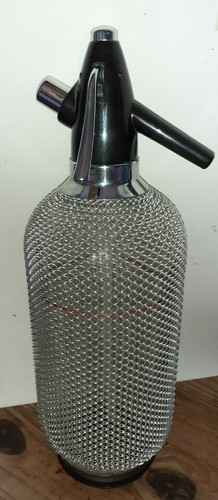 Ancien grand syphon grillagé - grand,
