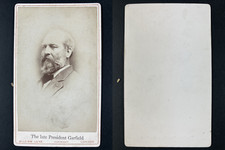 Luks, London, The late president Garfield Vintage cdv albumen print.James Abra