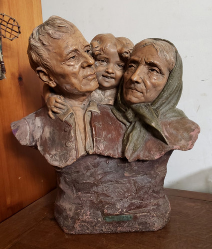 Terre cuite polychrome - cuite, ezio