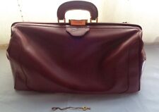 SAC SACOCHE MALETTE MEDECIN INFIRMIERE CUIR BORDEAUX DE BOISSY VINTAGE AVEC CLE