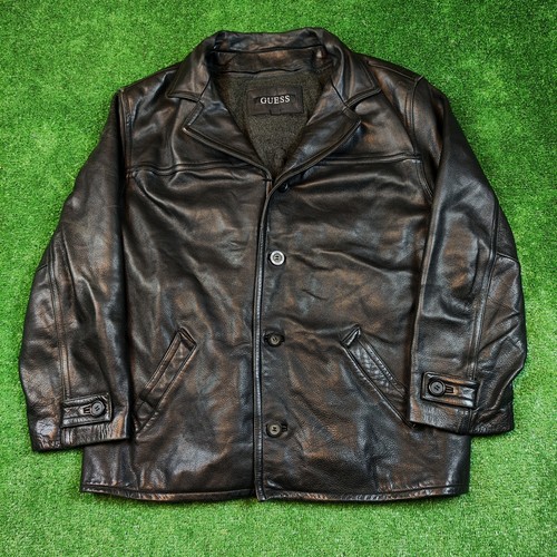Veste cuir vintage guess - veste,