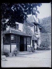 FRANCE Maison Femme Mode 1928 Photo NEGATIVE Plaque de verre Vintage VR18L3n13