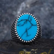 925 Argent Homme Bague Naturel