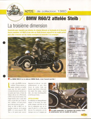 Fiche moto bmw r60 side - fiche,