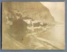 France, Beaulieu sur Mer  Vintage citrate print.  Tirage citrate  8,5x11,5 