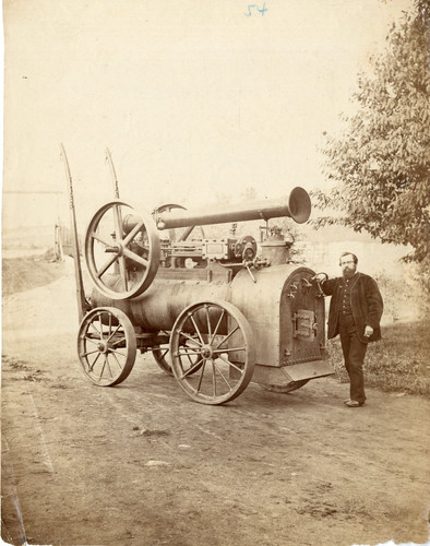 Voiture pompier vers - vers, 1890