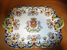 Plateau ancien en faïence de