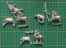 Warhammer Old world : 3 Etat major centigors  (hommes-bêtes / beastmen)