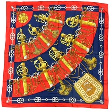 Écharpe HERMES Cliquetis Carre 90 soie 100% multicolore authentique G1005730