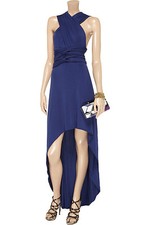BNWT Tart Infinity Convertible Jersey Dress Indigo Blue XS X Small High Low $284