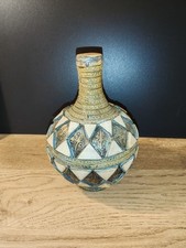 ancien flacon gourde en terre cuite métal et os  xx ème MAROCAIN A Saisir 