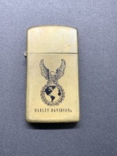 Ancien Briquet Zippo Essence Harley Davidson Moto Bike Biker Vintage Lighter