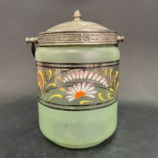 Pot à biscuits en verre peint